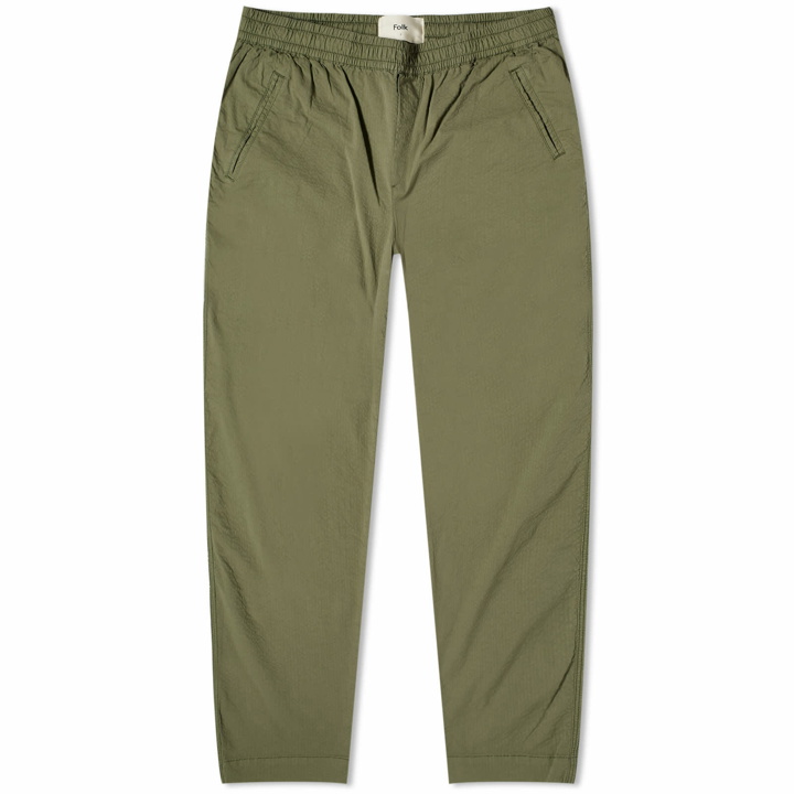 Photo: Folk Men's Drawcord Assembly Trousers in Olive