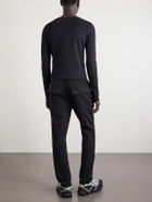 Rick Owens - Moncler Straight-Leg Logo-Appliquéd Embroidered Cotton-Jersey Sweatpants - Black