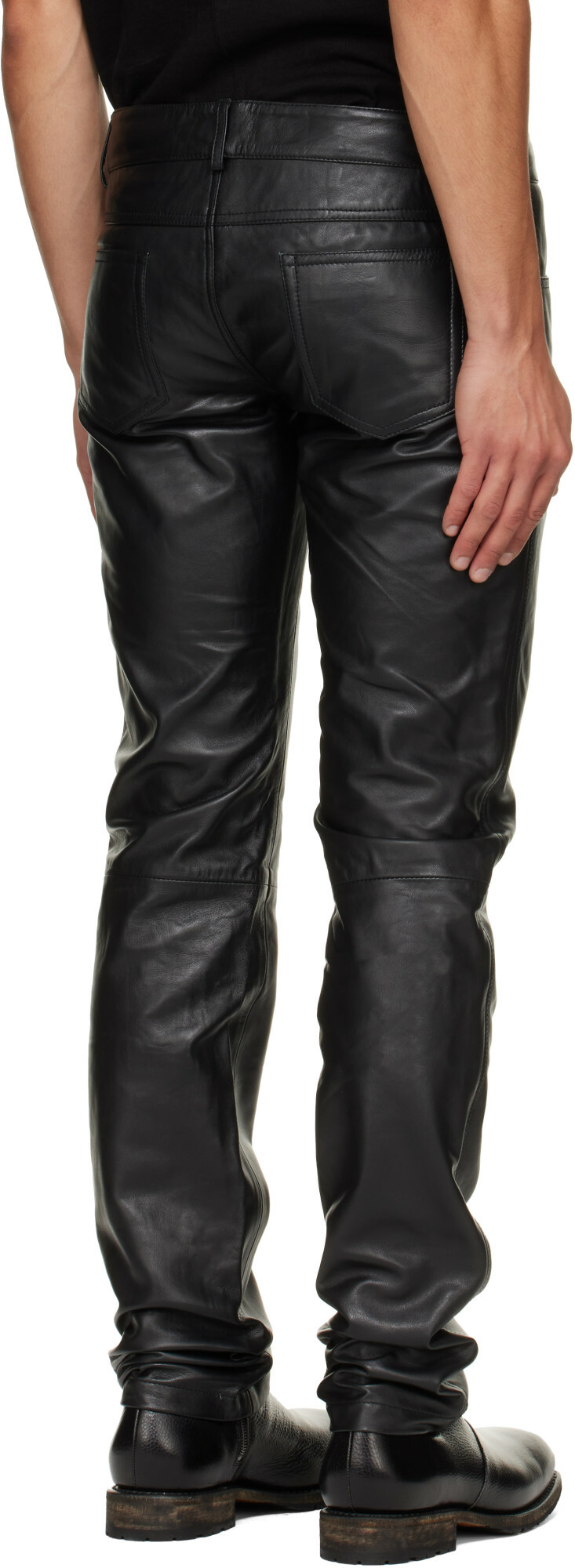 Deadwood Black Ricki Slim Leather Pants