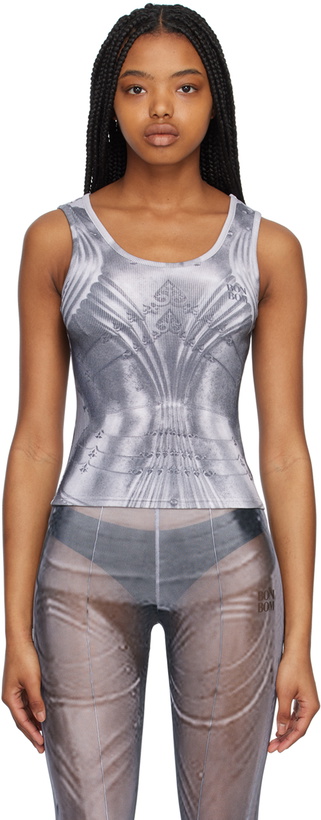 Photo: BONBOM Gray Printed Tank Top