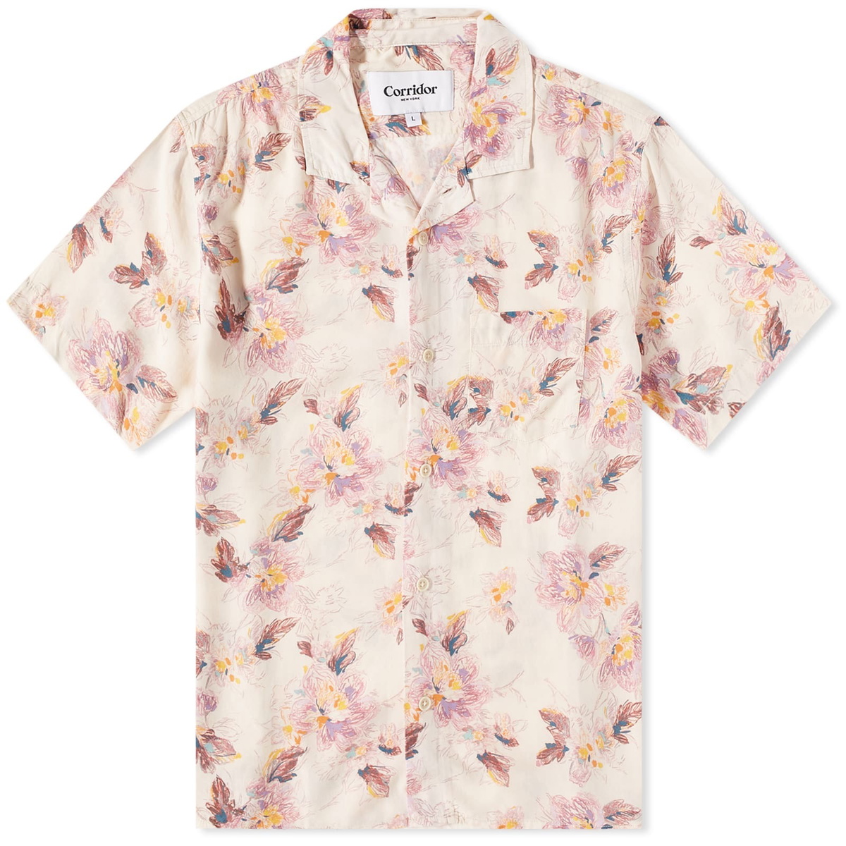 Corridor Men's Novella Floral Vacation Shirt in Natural Corridor