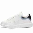 Alexander McQueen Men's Degrade Heel Oversized Sneakers in White/Black/Silver