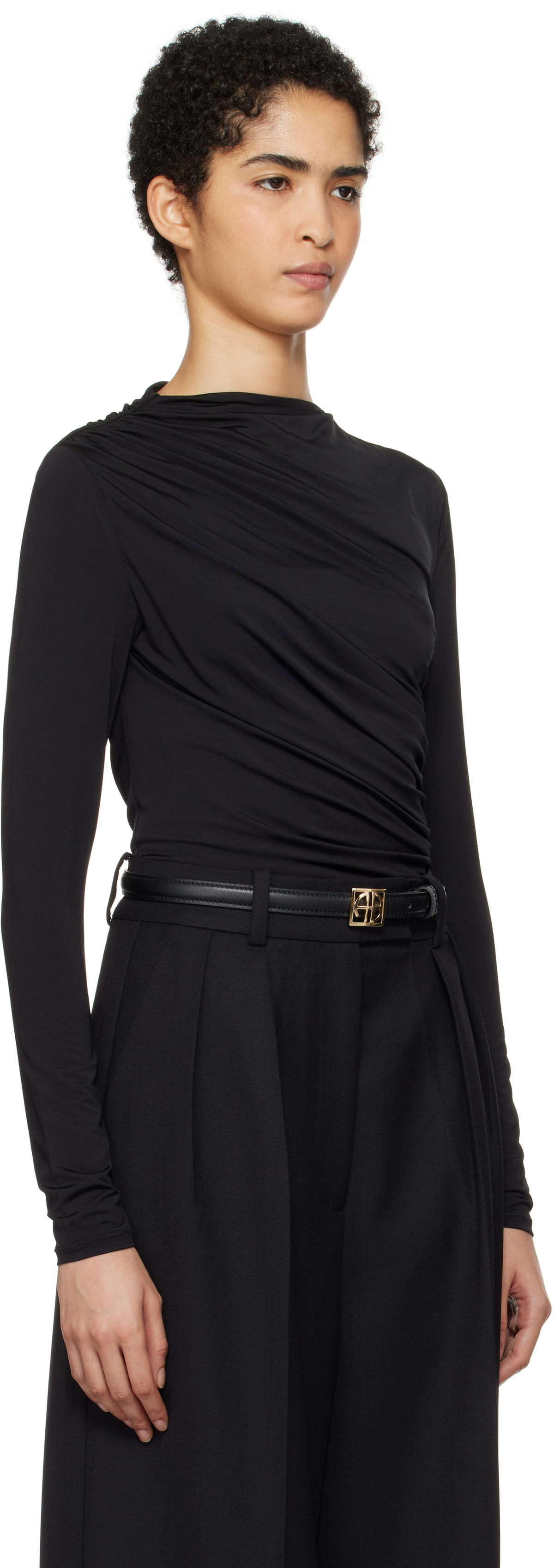 ANINE BING Black Bray T-shirt