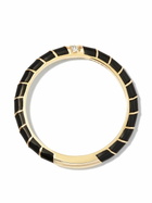 Yvonne Léon 9K Yellow Gold Alliance Enamel Diamond Ring