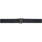 Burberry Reversible Black and Grey Check Monogram Belt