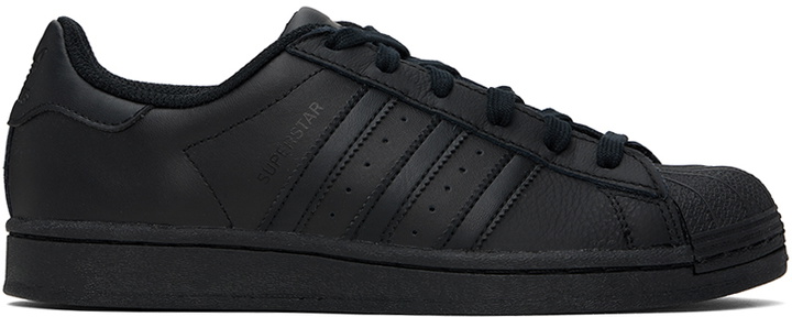 Photo: adidas Originals Black Superstar Sneakers