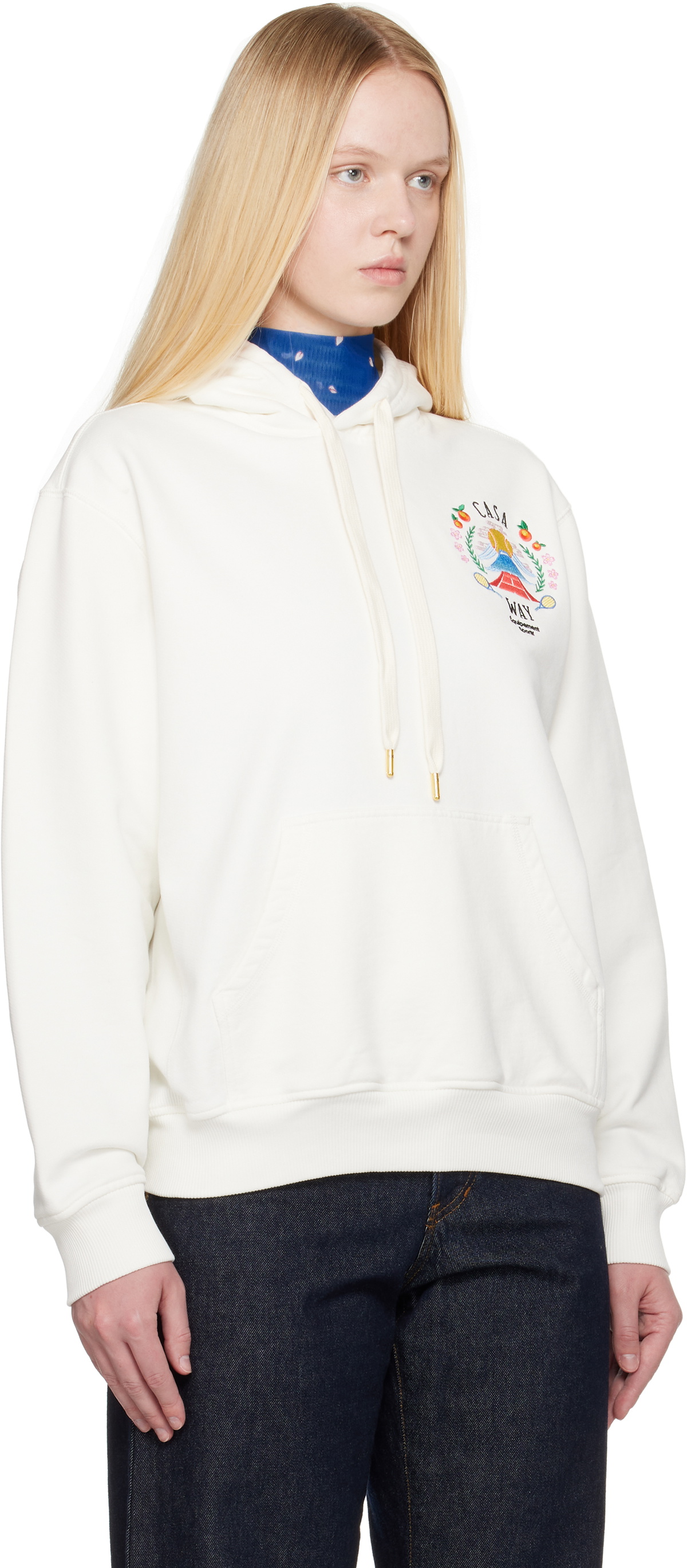 Casablanca White 'Casa Way' Mountain Hoodie