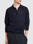 AMI PARIS Adc Logo Wool Knit Polo