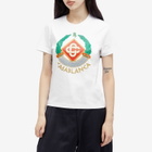 Casablanca Women's Casa Crest Printed Fitted T-Shirt in White