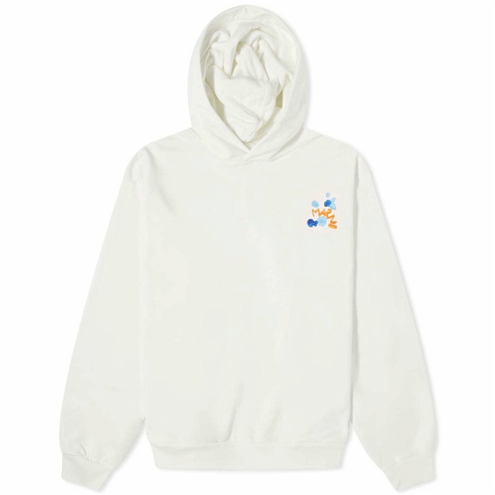 Photo: Marni Men's Dripping Flower Hoodie in Natural White
