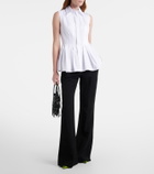Sportmax Certosa peplum cotton poplin shirt