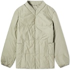 F/CE. Men's Reversible Recycled Down Cardigan in Sage Green