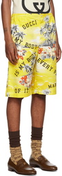 Gucci Yellow Printed Shorts