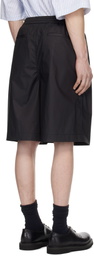 Juun.J Black Cotton Padded Shorts
