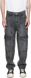 Isabel Marant Gray Timem Denim Cargo Pants