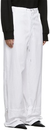 Dion Lee White Eyelet Tie Parachute Trousers