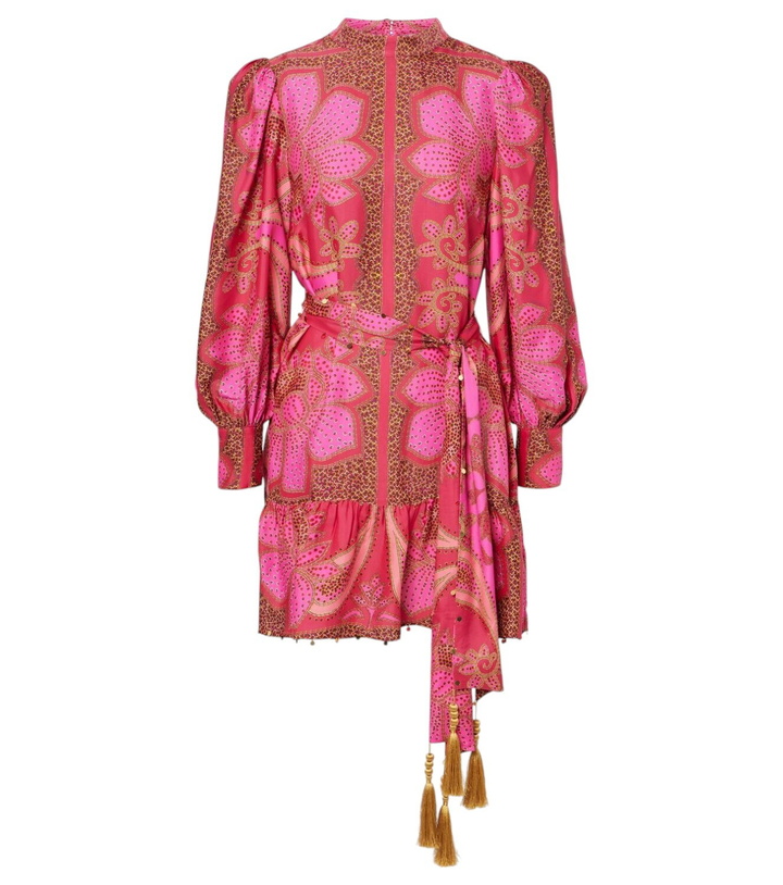 Photo: Farm Rio Floral Glam Scarf satin minidress