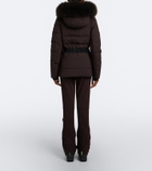 Yves Salomon Belted shearling-trimmed ski jacket