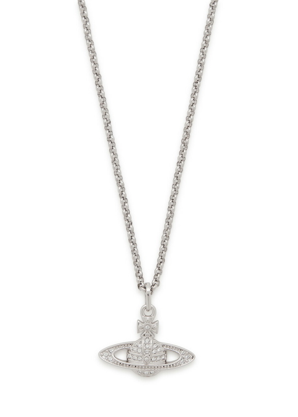 Photo: Vivienne Westwood Mini Bas Relief orb Necklace - Silver - One Size