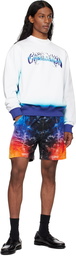 Casablanca White & Blue Fade Sweatshirt