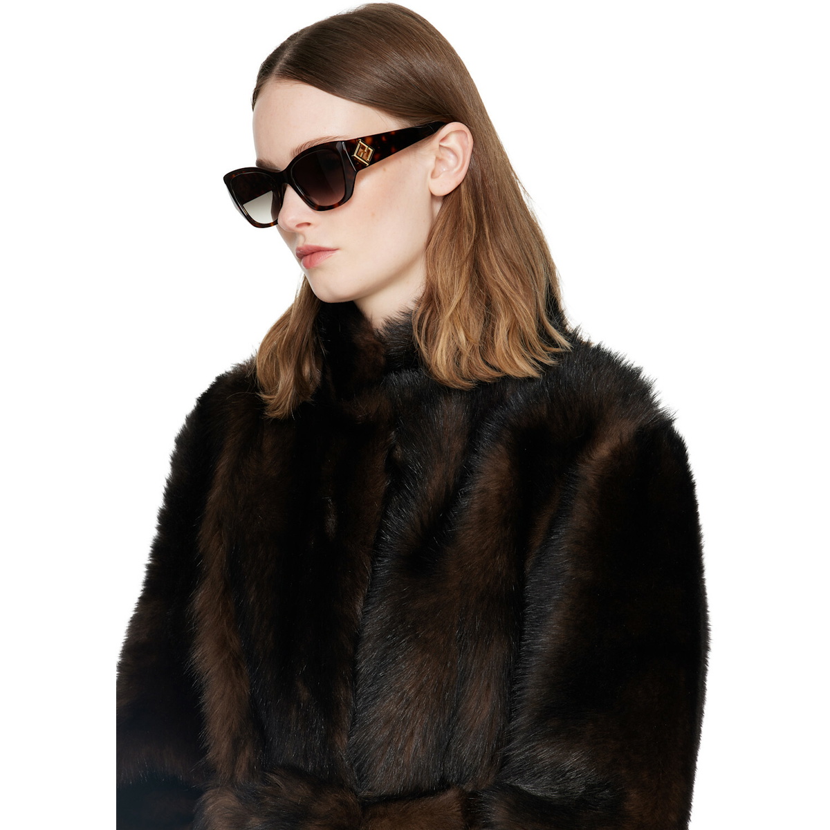 Fendi Brown FF Diamonds Sunglasses