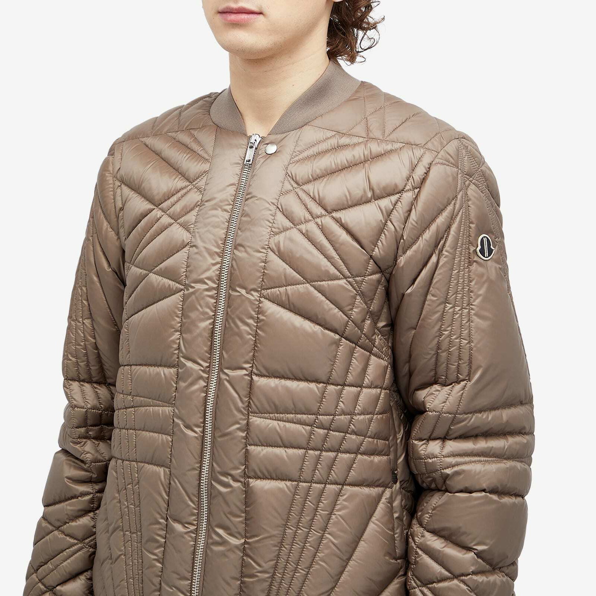 Rick Owens Men's x Moncler Megapenta Flight Jacket in Dust Rick Owens