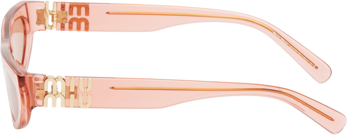 Miu Miu Eyewear Pink Cat Eye Acetate Sunglasses Miu Miu