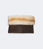 Gucci Off-shoulder shearling crop top