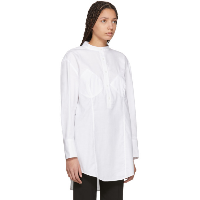 Wendelborn White Darted Bra Shirt