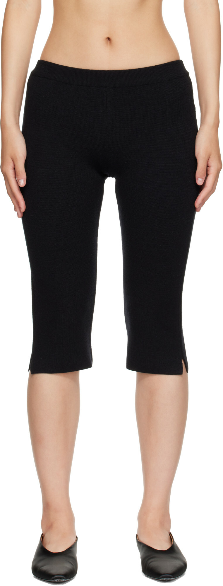 Nothing Written Black Wool Capris