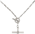 Bottega Veneta Silver Chain Toggle Necklace