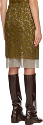 Dries Van Noten SSENSE Exclusive Khaki Midi Skirt