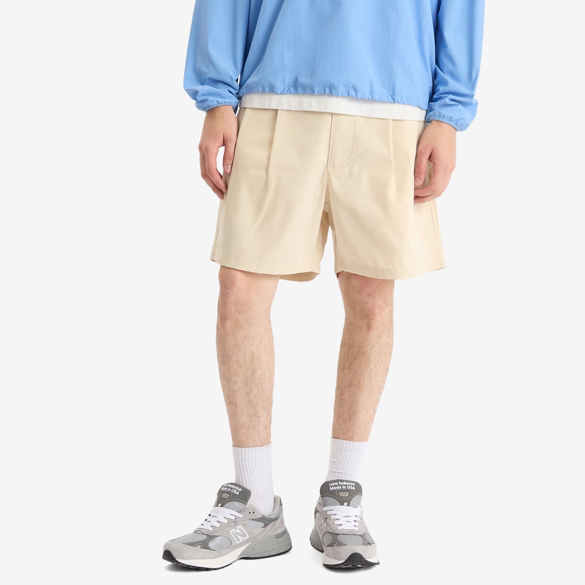 Malbon Men's Classic Pleated Short in Sand