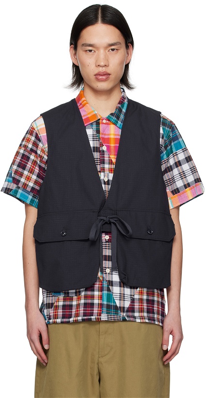 Photo: Engineered Garments Navy Flap Pocket Vest