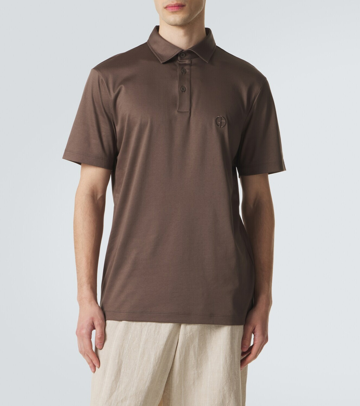 Giorgio Armani Logo cotton polo shirt