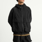 ROA Men's x And Wander Garment Dye Nylon Hooded Jacket in Black