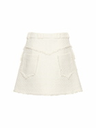 BALMAIN - Trapeze Tweed Mini Skirt