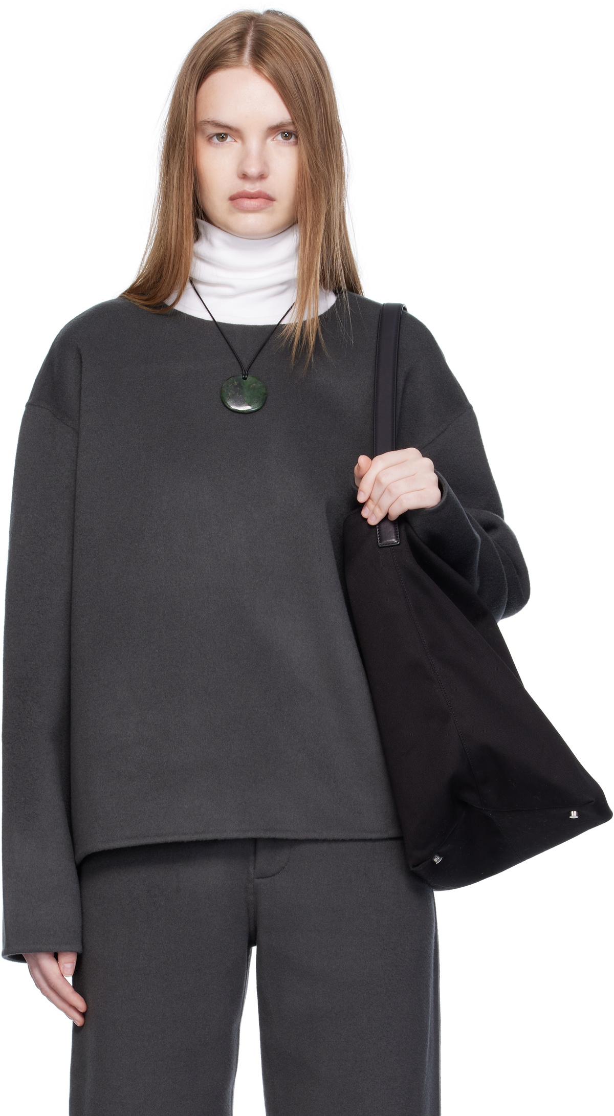 Arch The Gray Handmade Wool Cashmere Top