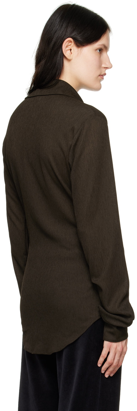 Ludovic de Saint Sernin Brown Slim Shirt