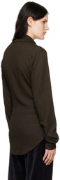 Ludovic de Saint Sernin Brown Slim Shirt