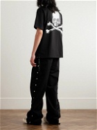 Mastermind World - Glittered Logo-Print Cotton-Jersey T-Shirt - Black