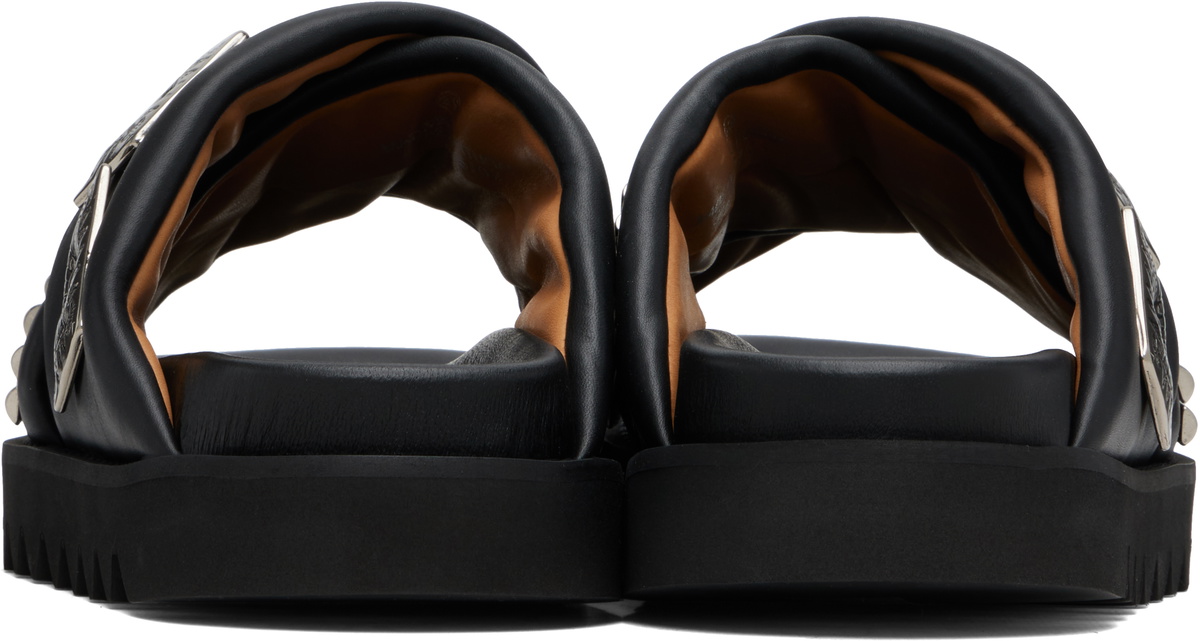Toga Virilis SSENSE Exclusive Black Leather Sandals