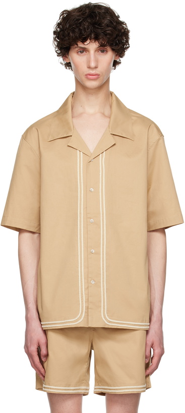 Photo: COMMAS Tan Braided Cord Shirt