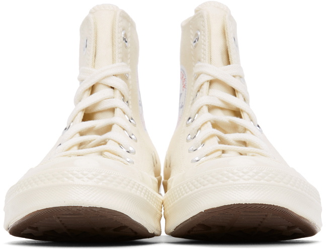 COMME des GARÇONS PLAY Off-White Converse Edition Half Heart Chuck 70 High Sneakers
