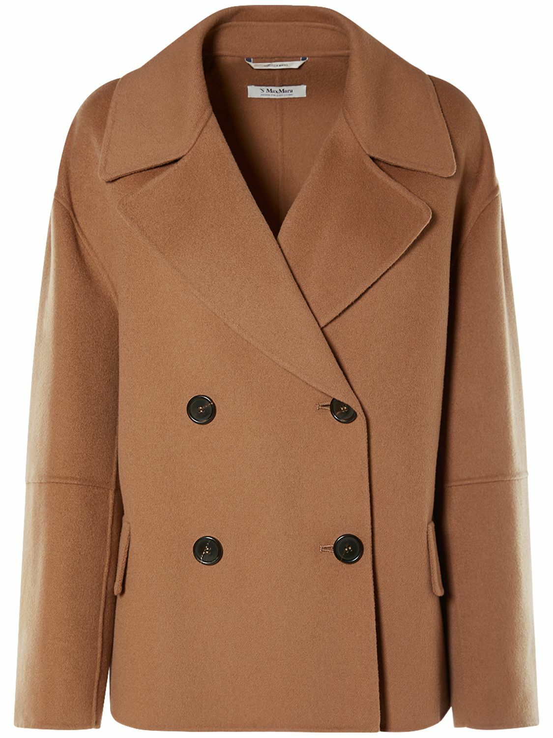 MaxMara Long Brown Wool Pea top Coat