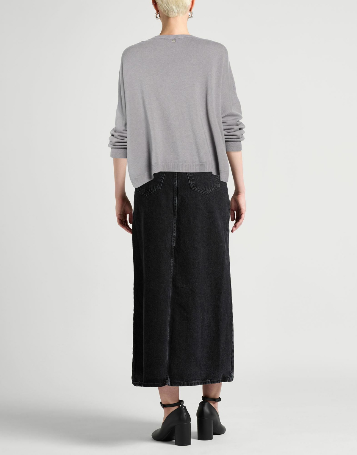 Manila Grace Womens Sweater in Grey