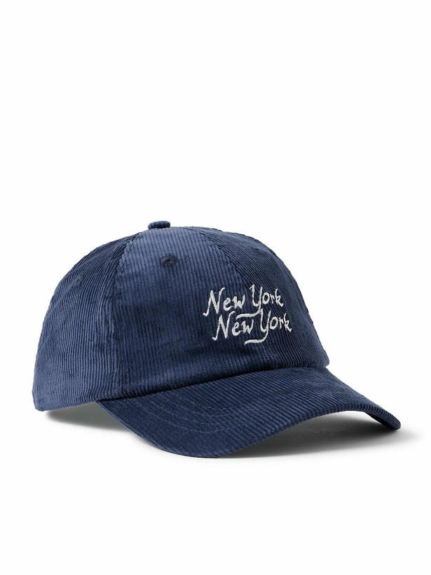 Photo: Corridor - Embroidered Cotton-Corduroy Baseball Cap