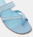 Manolo Blahnik Susara raffia thong sandals