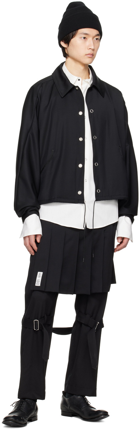 KOZABURO Black Spread Collar Jacket Kozaburo