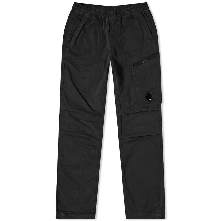 Photo: C.P. Company Men's Zip Pocket Stretch Sateen Pant in Black